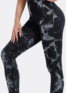 2024 New Cross Waist Tie Dye Seamless Yoga Pants