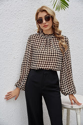 2024 New Casual Fashion Square Plaid Top Small Shirt