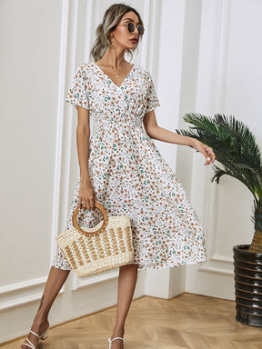 2024 New small floral print dress